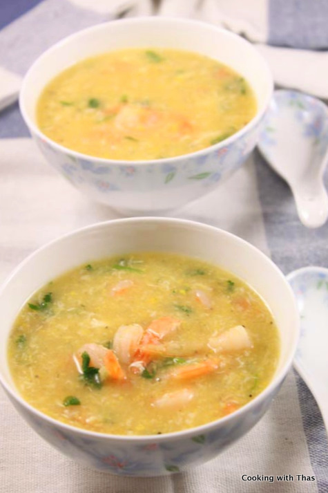 Shrimp Sweet Corn Soup – Indo Chinese Soup – Cooking with Thas ...