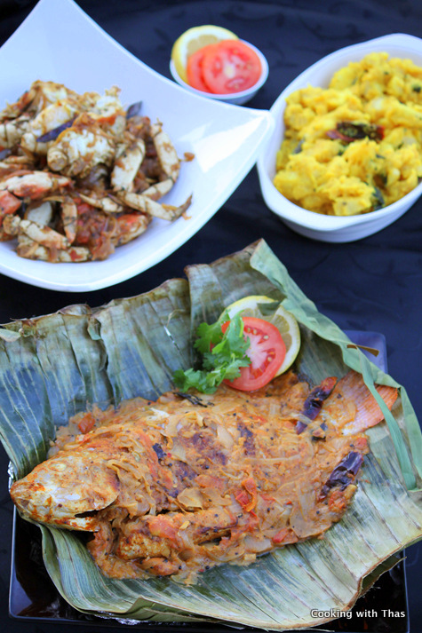 Meen Pollichathu or Whole Fish cooked in Banana Leaf - Cooking with ...