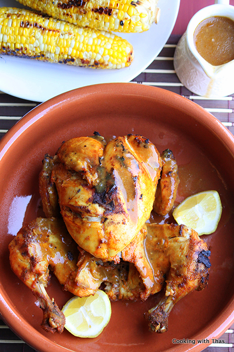 Grilled Whole Chicken Recipe- Indian Style - Cooking with Thas ...
