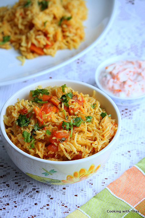 Easy Tomato Rice - Cooking with Thas - Healthy Recipes, Instant pot ...