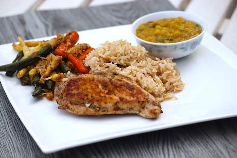 30 Minute Healthy Meal Plan 4 | Brown Rice | Pan Roasted Chicken ...
