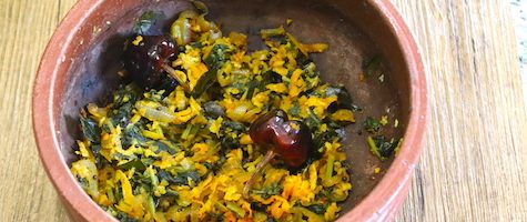 Beetroot Leaves Pulissery- Cooked With Coconut & Yogurt, Kerala Recipe
