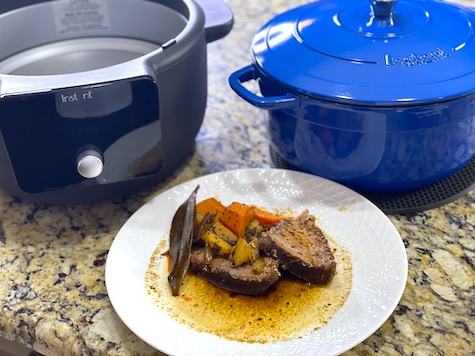 Instant Precision Dutch Oven Slow Cooked Pot Roast & Rice Pilaf