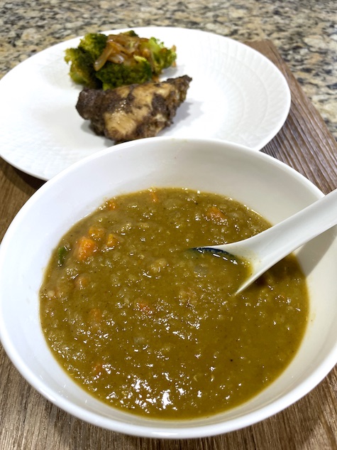 Healthy Meal Plan 1- Lentil Soup, Pan Fried Chicken & Roasted Broccoli ...