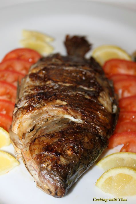 Shrimp stuffed Tilapia