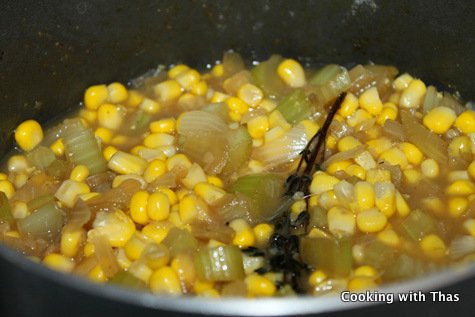 Making corn chowder
