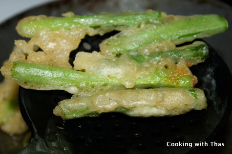 scallion tempura