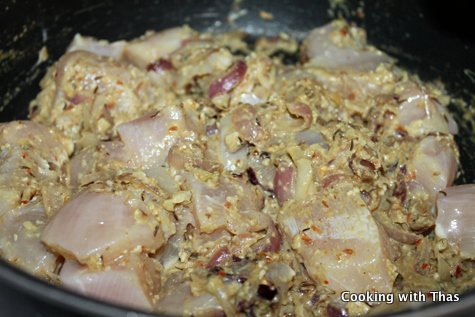 almond chicken in the making