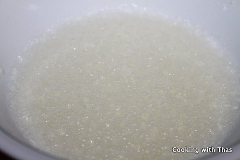 beaten egg white