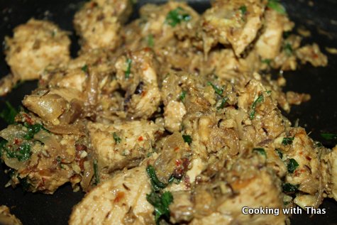 browned almond chicken