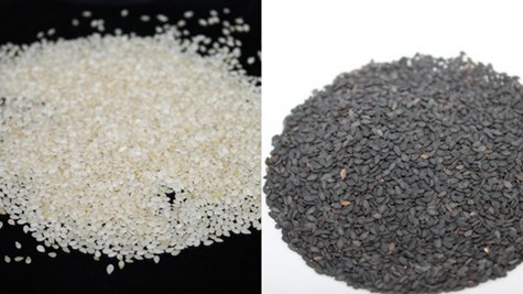 collage sesame seeds