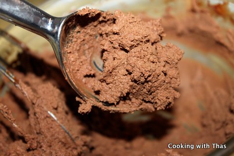 making chocolate truffle