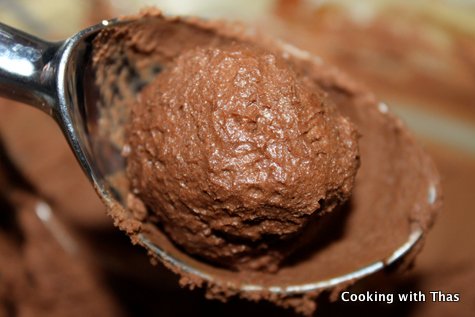 making chocolate truffle