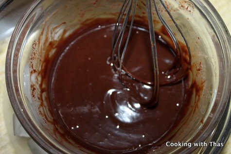 making chocolate truffle