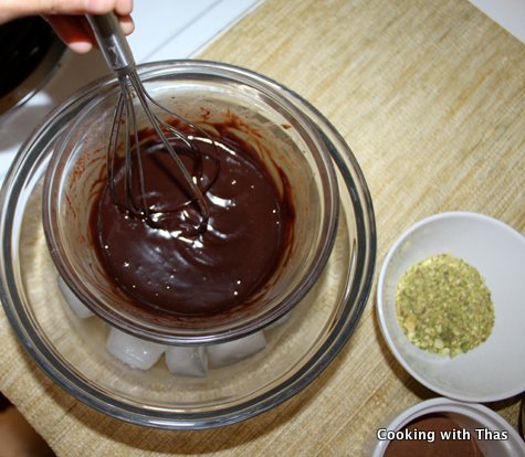 making chocolate truffle