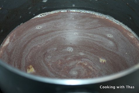 simmering hot chocolate