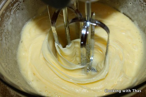 beating sugar and eggs