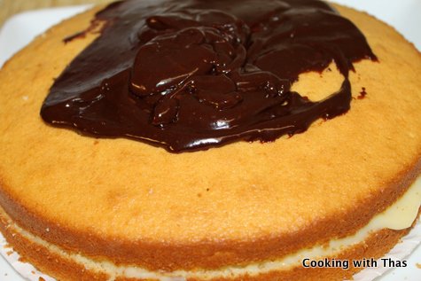 boston cream with chocolate glaze