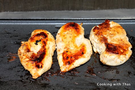 chicken on griddle