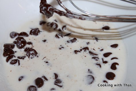 making chocolate glaze
