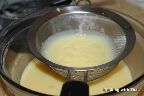 vanilla pudding straining