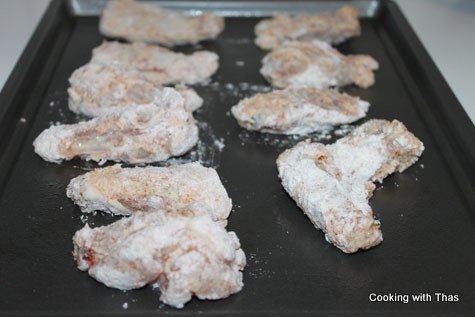 chicken wings into oven