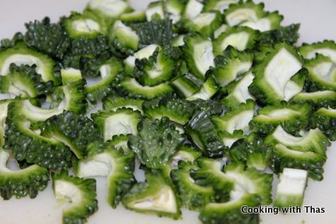 chopped bitter gourd