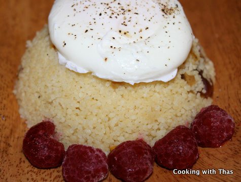 dates-couscous-poached eggs