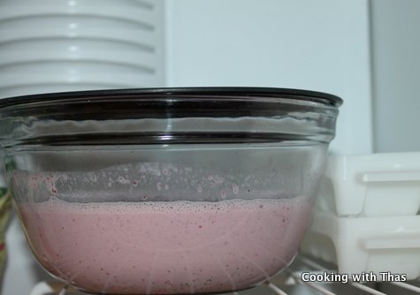 ice cream in freezer