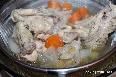 making chicken stock