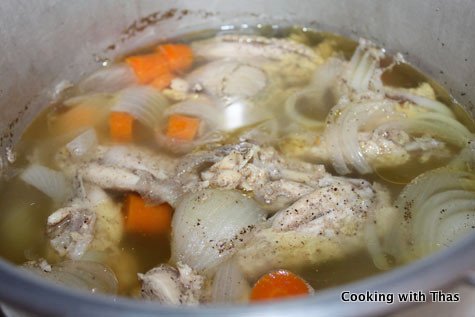 making chicken stock