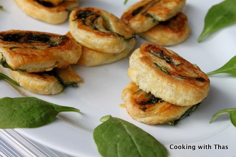 spinach-cheese rolls