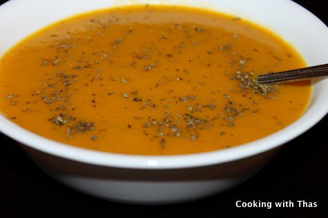 carrot-basil soup