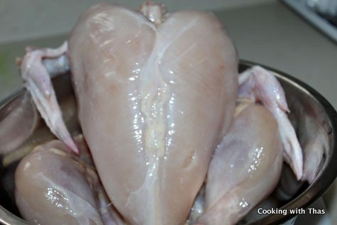 cleaned whole chicken