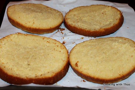 cake cut into halves