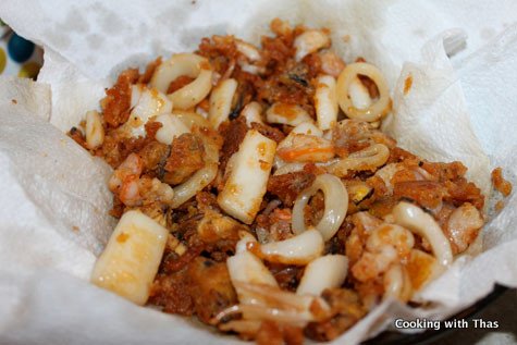 fried seafood mix