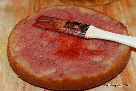 spreading with syrup