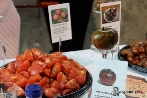 Tomato and Goat Cheese Salad with Balsamic reduction and basil oil