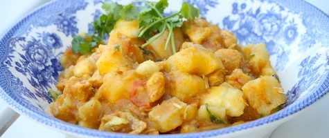 Coconut Crepes Stuffed with Ghee Roasted Plantains and Eggs